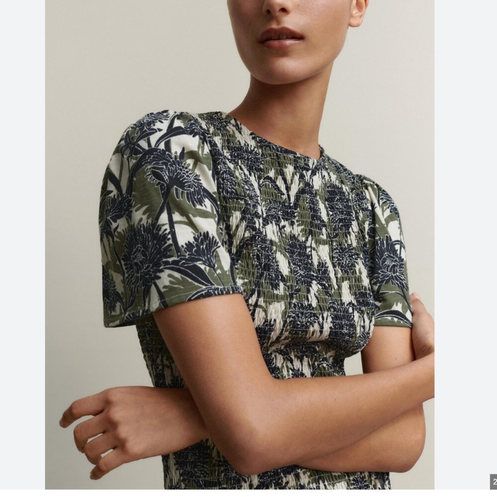 ME+EM ASTER PRINT SMOCK TOP SIZE 8